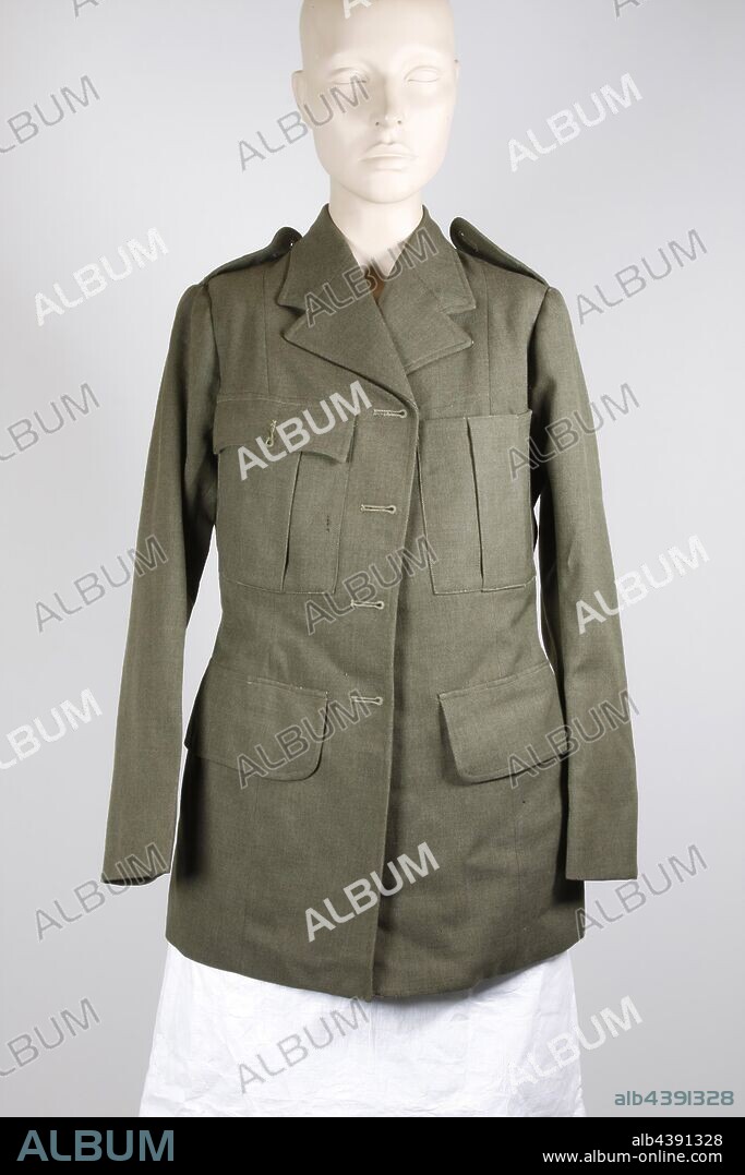 Jacket - Uniform, Australian Army Medical Women's Service, World War II, 1943-1944, Alternative Name(s): Tunic Khaki World War II jacket, part of an Australian Army Medical Women's Service uniform.
