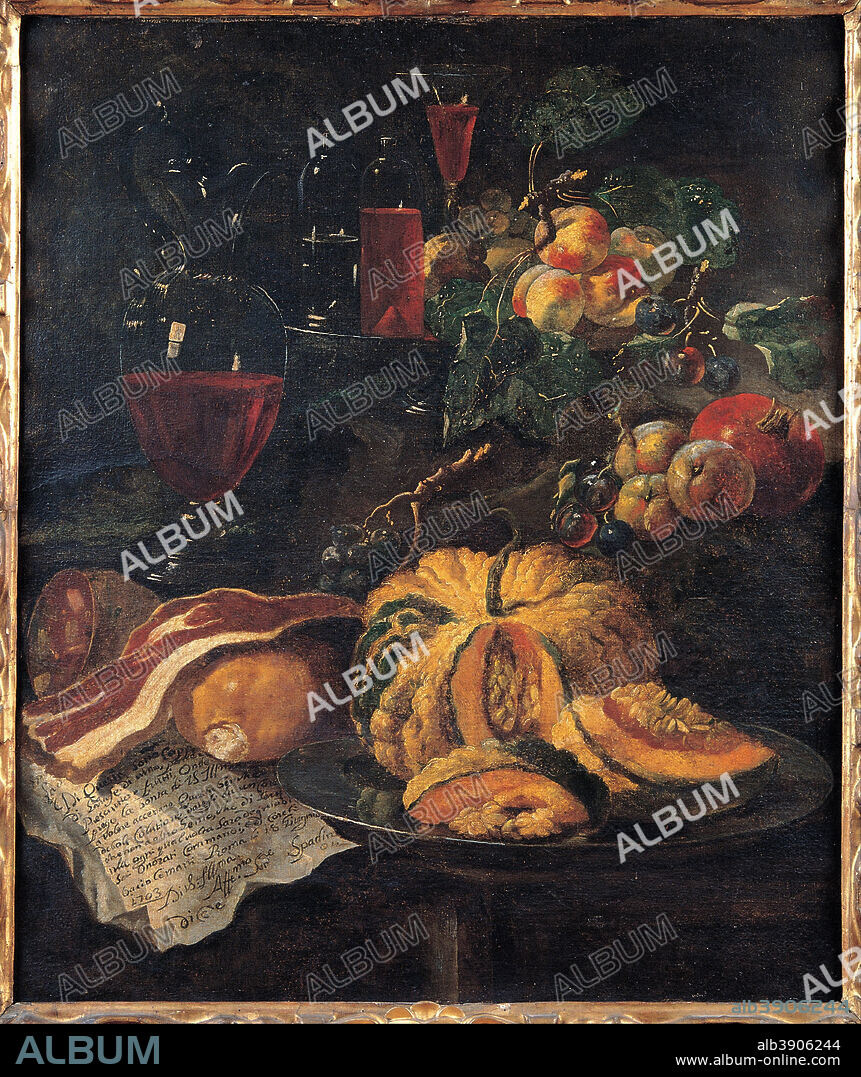 SPADINO. Dead Nature. Date/Period: 1703. Painting. Oil on canvas. Height: 850 mm (33.46 in); Width: 710 mm (27.95 in).