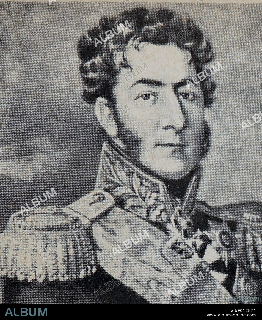 Pyotr Ivanovich Bagration, Portrait by George Dawe 1825. Pyotr Bagration (1765 - 1812) Russian general and prince of Georgian origin, prominent during the Napoleonic Wars.