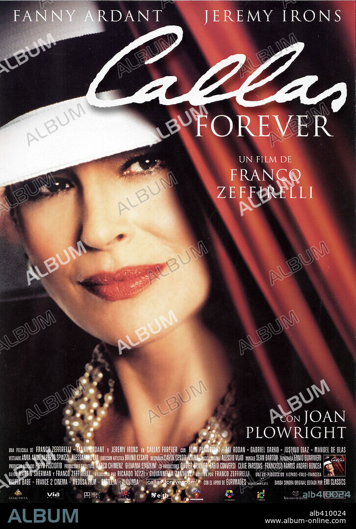 Poster of CALLAS FOREVER, 2002, directed by FRANCO ZEFFIRELLI. Copyright MEDUSA FILM/CATTLEY/GALFIN BABE/FRANCE 2 /ALQUIMIA CINEMA.