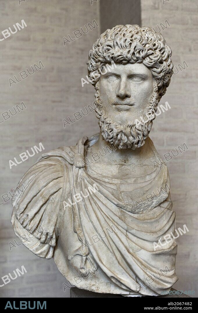 Lucius Verus (130 Ð 169). Roman co-emperor with Marcus Aurelius, from 161 until his death. Dynasty Antonine. Glyptothek. Munich. Germany.