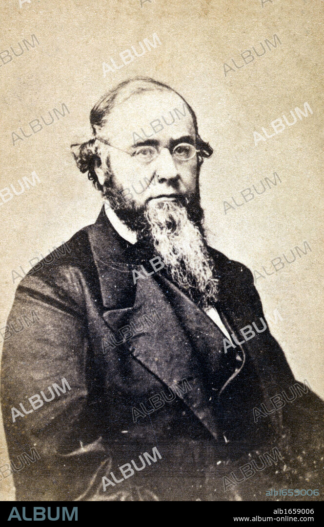 Edwin M Stanton (1814-1869) American politician and lawyer, 25th US Attorney General 1860-1861. During American Civil War served as Secretary of State for War 1862-1865 under Lincoln. Half-length portrait, seated.
