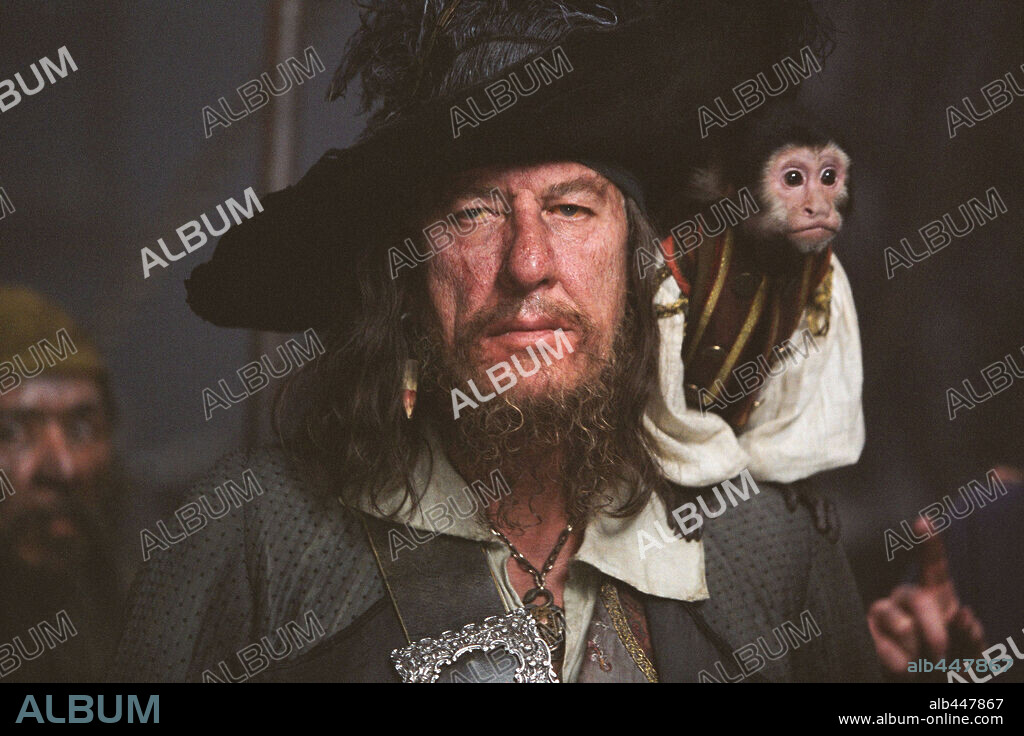 GEOFFREY RUSH in PIRATES OF THE CARIBBEAN: THE CURSE OF THE BLACK PEARL, 2003, unter der Regie von GORE VERBINSKI. Copyright TOUCHSTONE PICTURES.