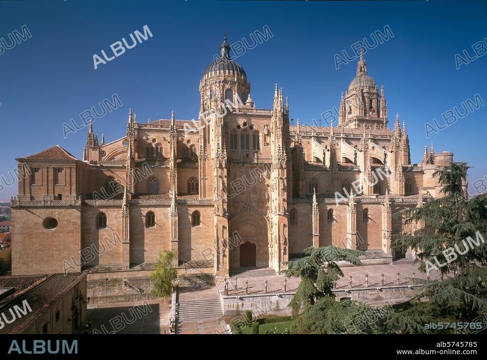 Salamanca / Neue Kathedrale, Nordflanke, begonnen 1513 Aufnahmeformat: 6 × 9 cm.