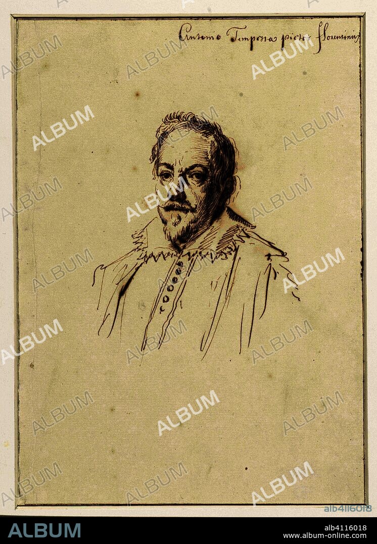 Portrait of Antonio Tempesta. Artist: Ottavio Mario Leoni. Draughtsman: anonymous. Dating: 1623 - 1673. Measurements: h 278 mm × w 198 mm.