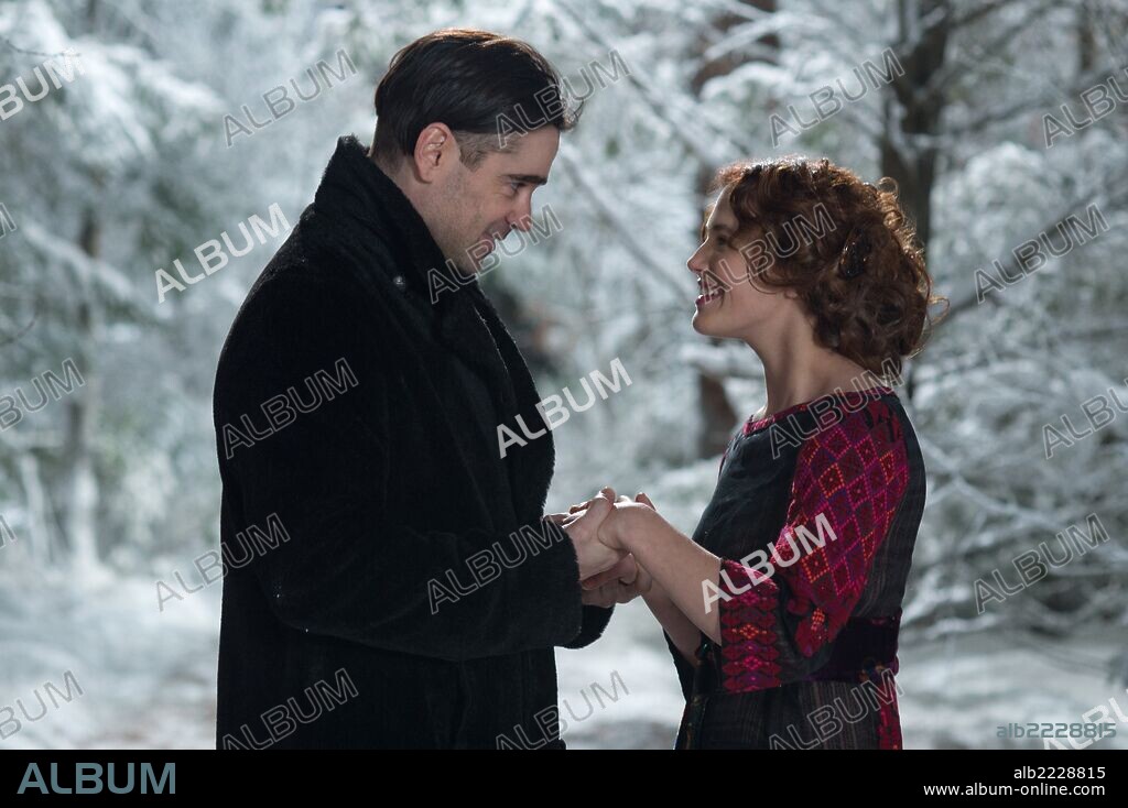 COLIN FARRELL y JESSICA BROWN FINDLAY en CUENTO DE INVIERNO, 2014 (WINTER'S TALE), dirigida por AKIVA GOLDSMAN. Copyright WARNER BROS.