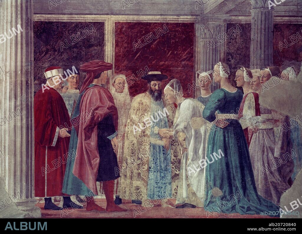 PIERO DELLA FRANCESCA (1420/92). LA VISITA DE LA REINA DE SABA - SIGLO XV - RENACIMIENTO ITALIANO.