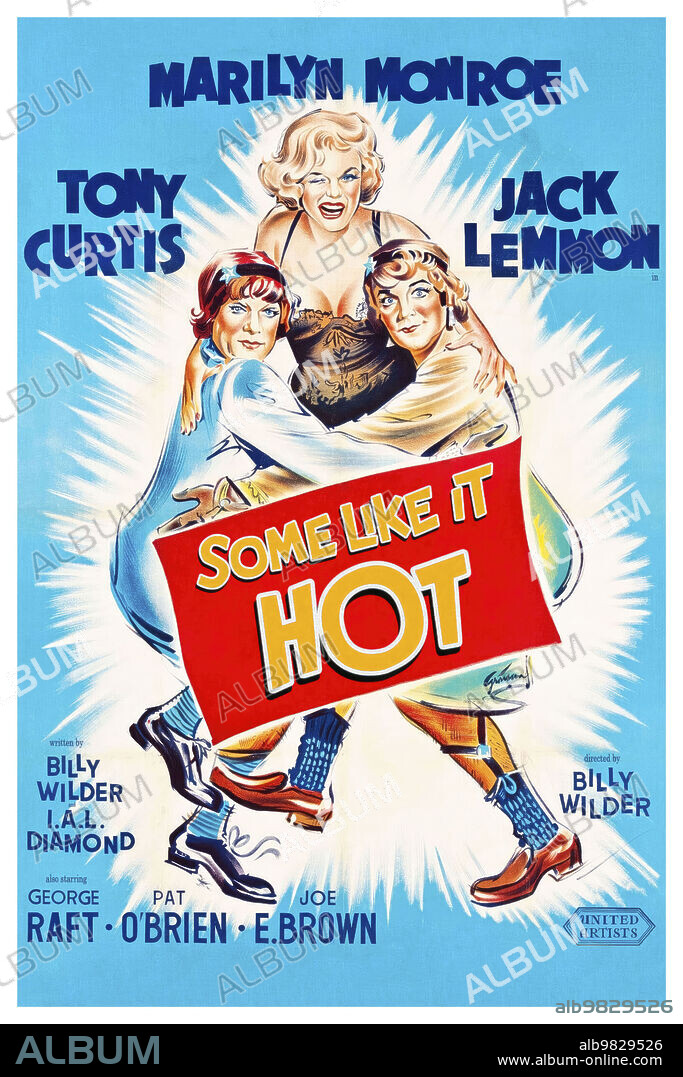 Poster of SOME LIKE IT HOT, 1959, directed by BILLY WILDER. Copyright UNITED ARTISTS.