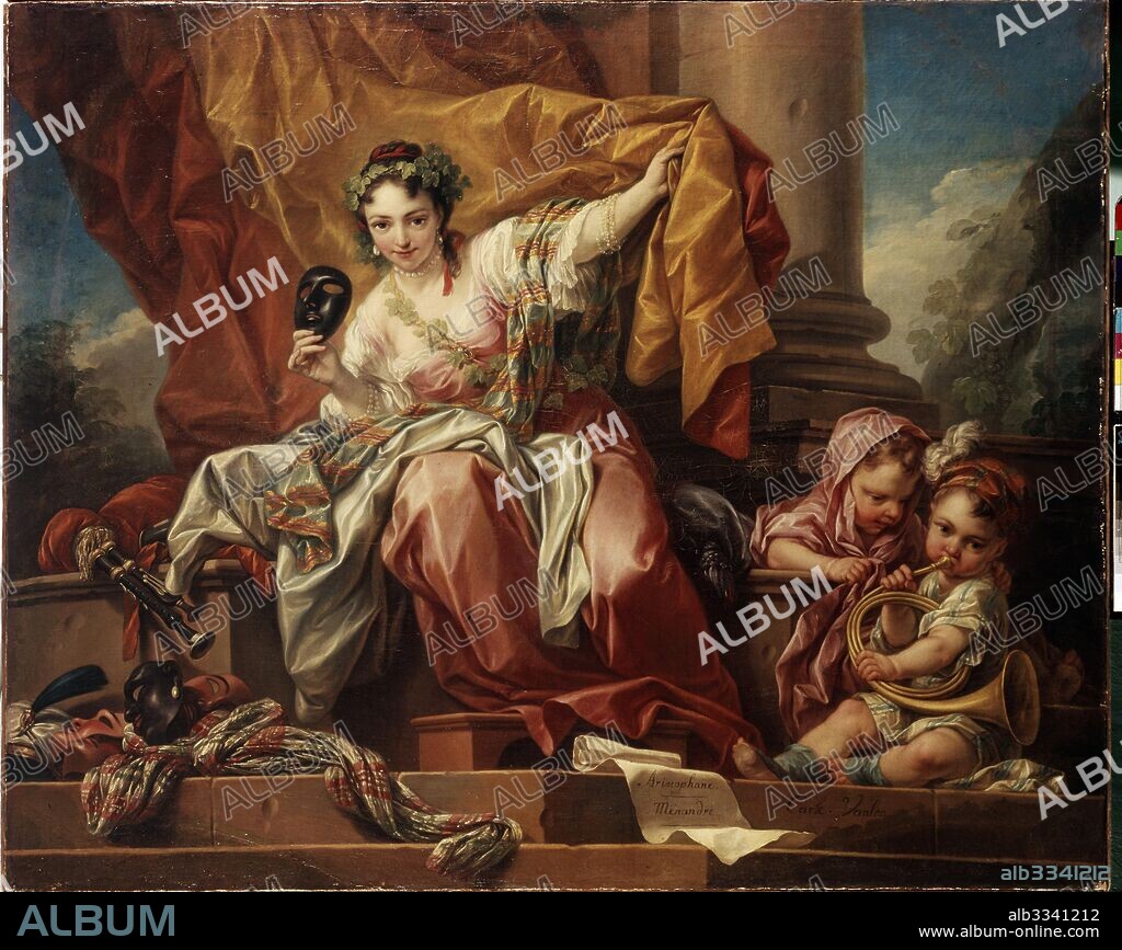 CHARLES-ANDRE VAN LOO. Allegory of Comedy.