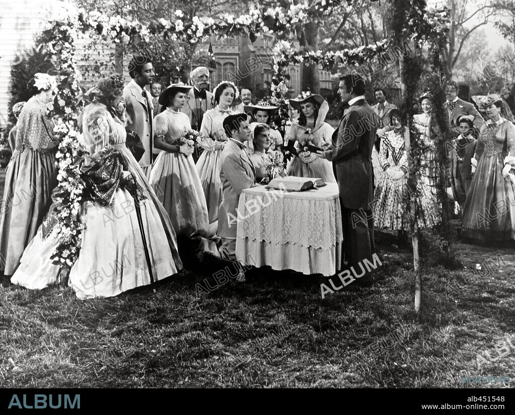 JUNE ALLYSON, MERVYN LEROY, PETER LAWFORD und ROSSANO BRAZZI in LITTLE WOMEN, 1949, unter der Regie von MERVYN LEROY. Copyright M.G.M.