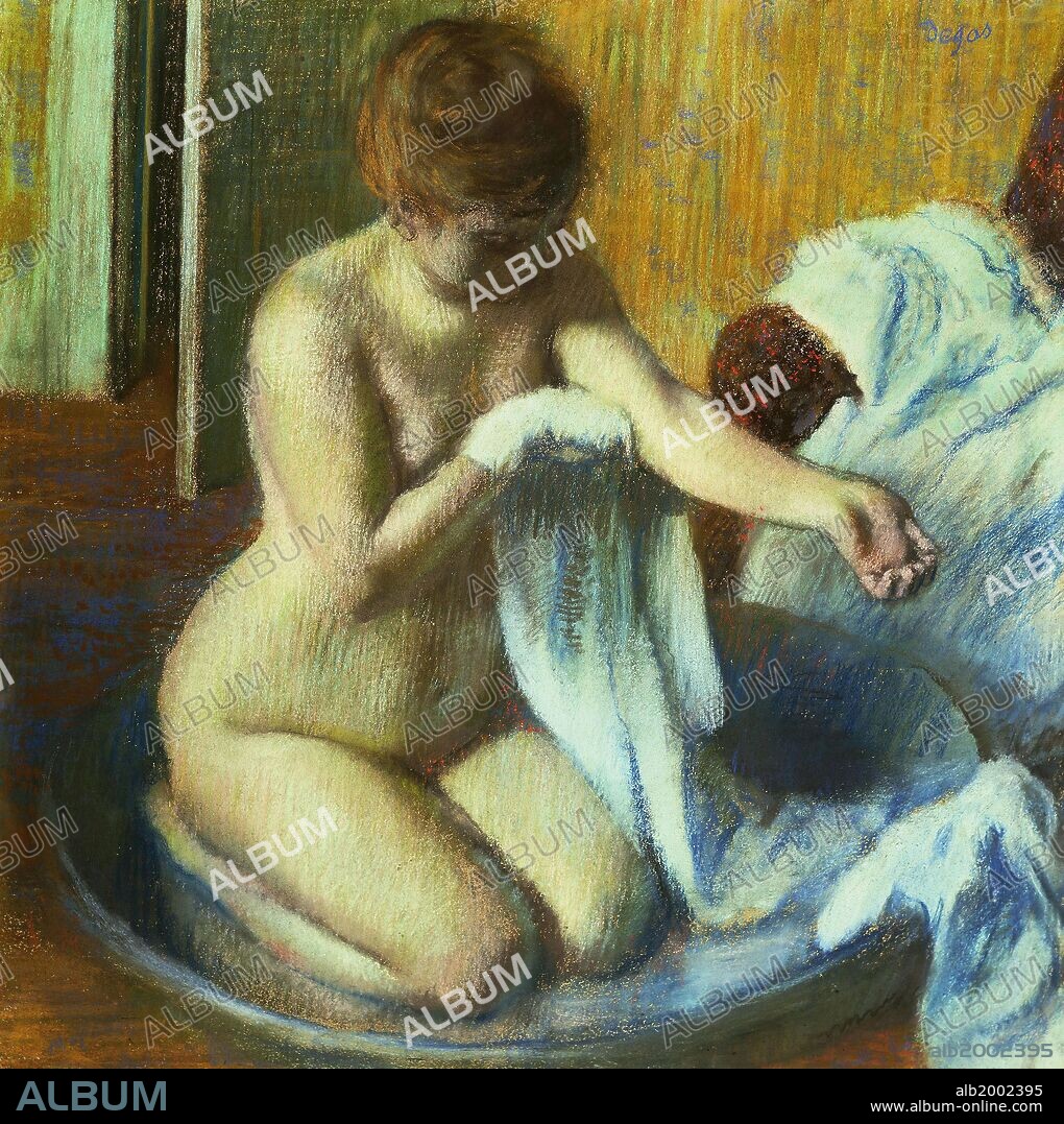 Edgar Degas / 'Mujer en un barreño', hacia 1883, Pastel sobre papel, 70 x 70 cm, T03563.