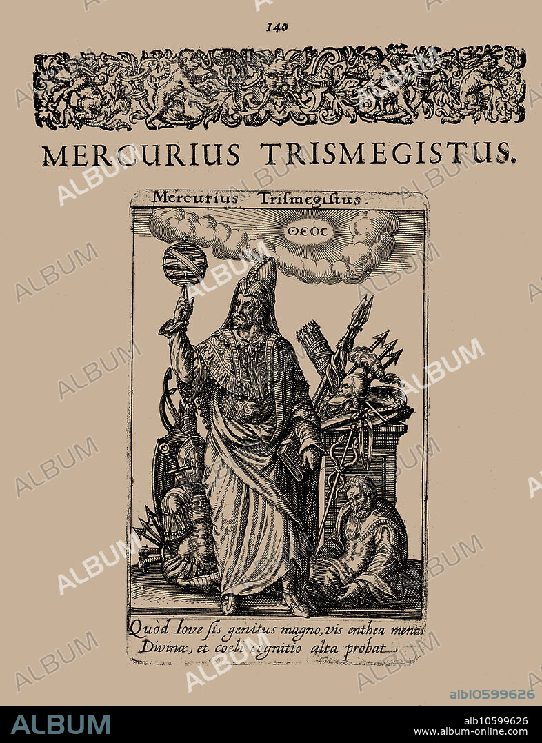 JOHANN THEODOR DE BRY. Hermes Trismegistus. Aus De divinatione et magicis praestigiis.