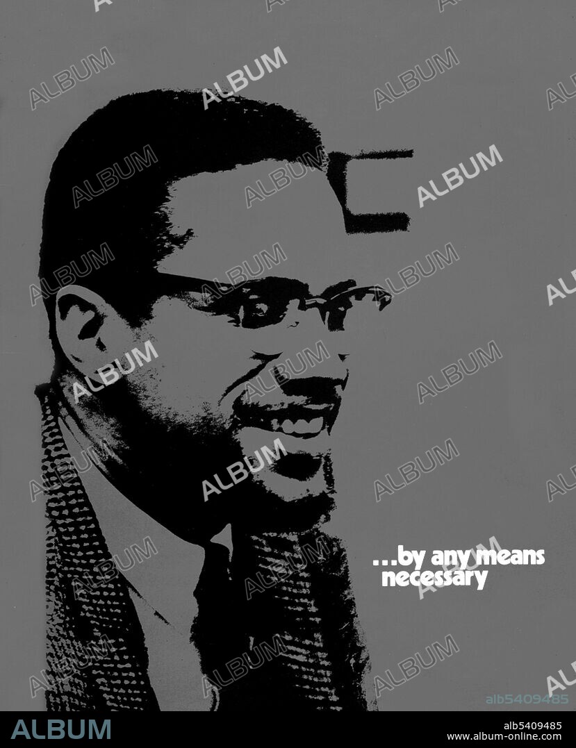By any means necessary is a translation of a phrase used by French intellectual Jean-Paul Sartre in his play Dirty Hands. It entered the popular civil rights culture through a speech given by Malcolm X at the Organization of Afro-American Unity founding rally on June 28, 1964.  Malcolm X (1925 - 1965) was an African-American Muslim minister and human rights activist. Detractors accused him of preaching racism, black supremacy, antisemitism, and violence. He has been called one of the greatest and most influential African- Americans in history. Poster created by the Young Socialist Alliance (U.S.), circa 1965 and 1980.