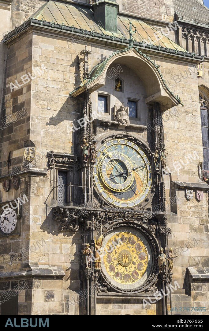 Astronomical Clock, Old Town Hall, UNESCO World Heritage Site, Prague, Czech Republic, Europe.