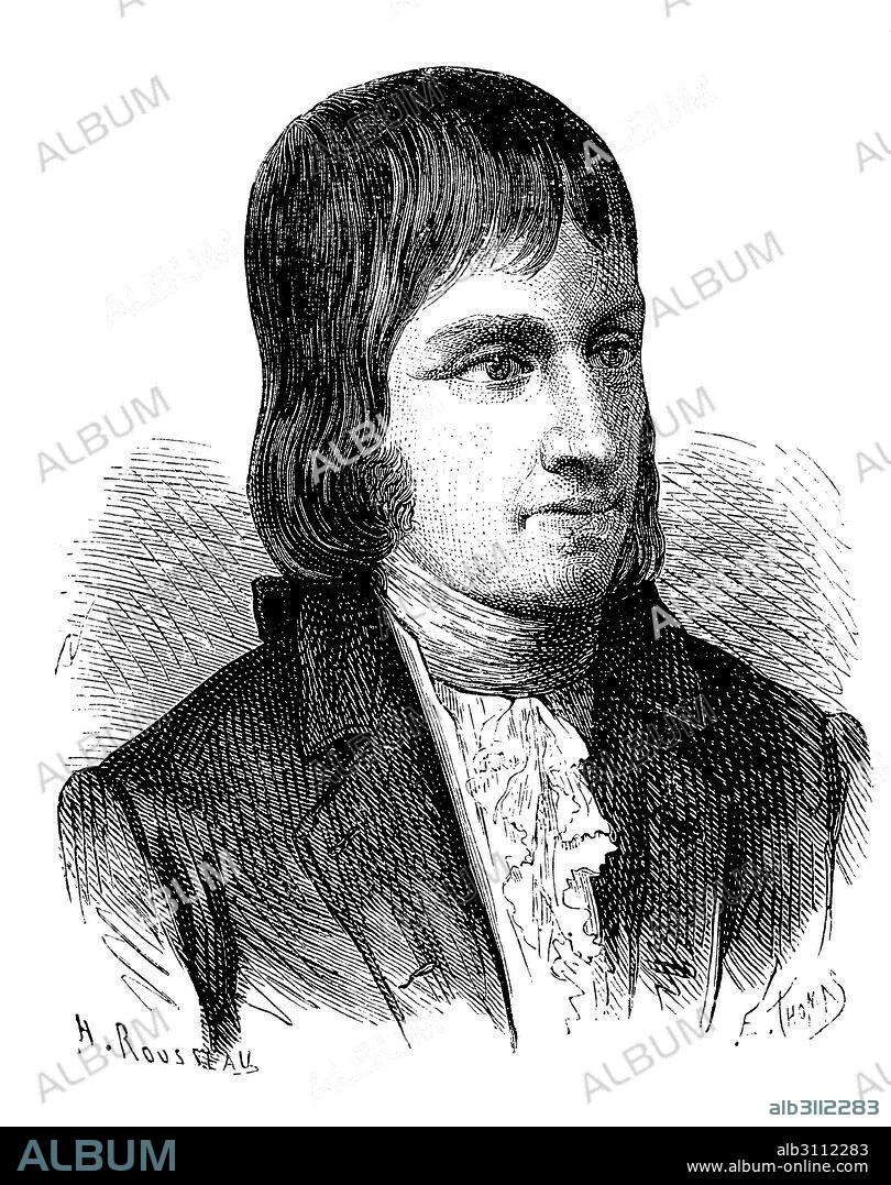 Philippe Lebon (1767-1804), ingeniero y químico francés, inventor del gas lebon. Grabado de 1873.