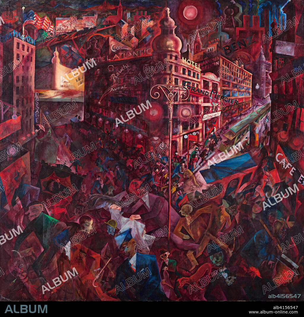 George Grosz (Berlin, 1893-1959). Metropolis (1916 - 1917). Oil on canvas. 100 x 102 cm.