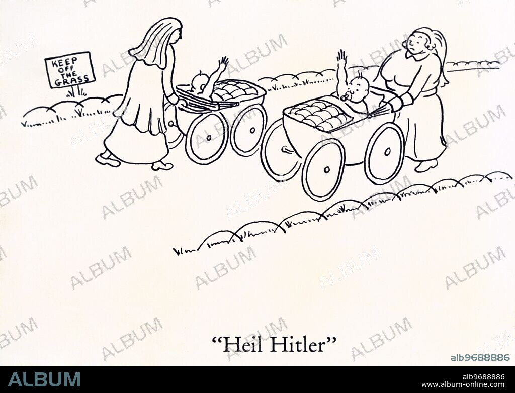 Heil Hitler", World War II cartoon. ©TopFoto.
