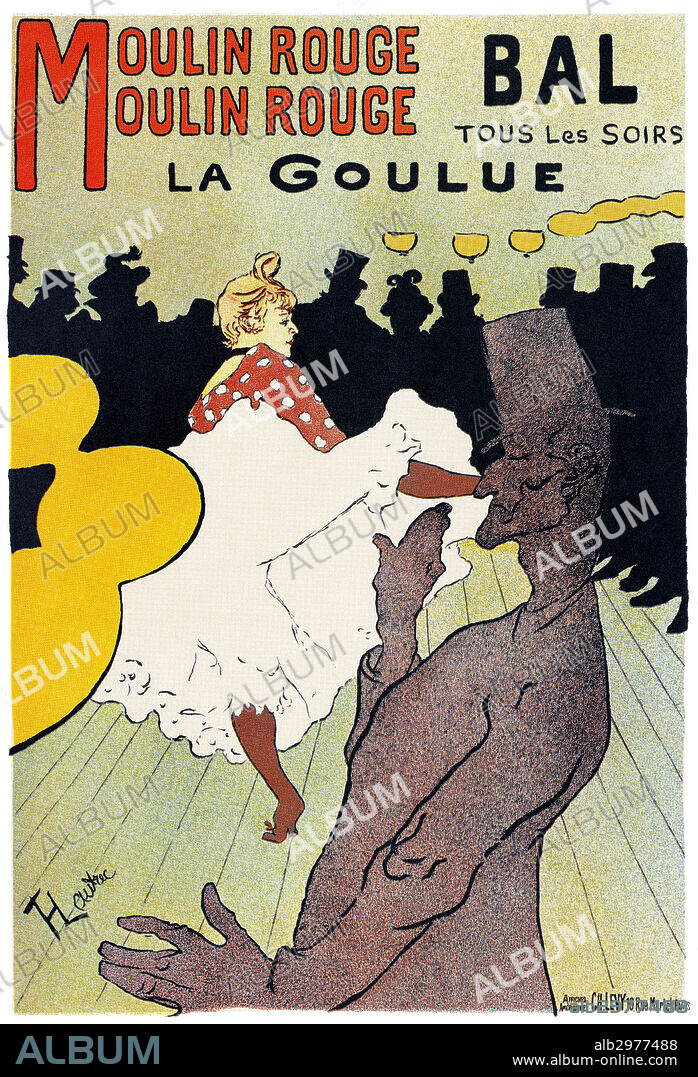 TOULOUSE-LAUTREC: POSTER.Moulin Rouge lithograph poster.
