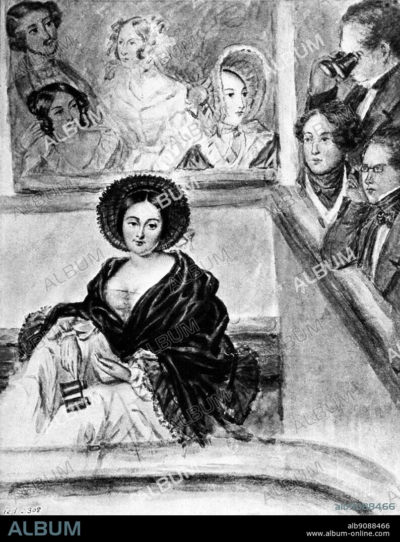 Marie Duplessis 1824-1847 was a French courtesan and mistress to a number of prominent and wealthy men. She is the basis of Marguerite Gautier, the main character of La Dame aux Camélias by Alexandre Dumas the younger, one of Duplessis' lovers.