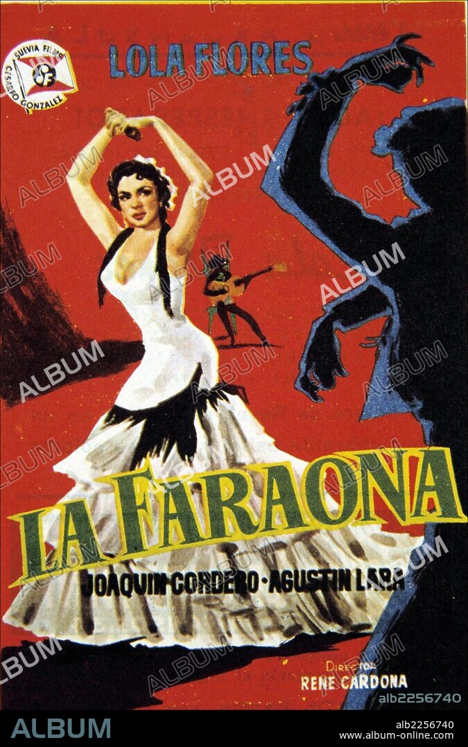 PELICULA : LA FARAONA , 1955. DIRECTOR , RENE CARDONA. ACTORES , LOLA FLORES. FLORES, LOLA. ACTRIZ Y CANTANTE ESPAÑOLA. JEREZ DE LA FRONTERA 1925-1995.