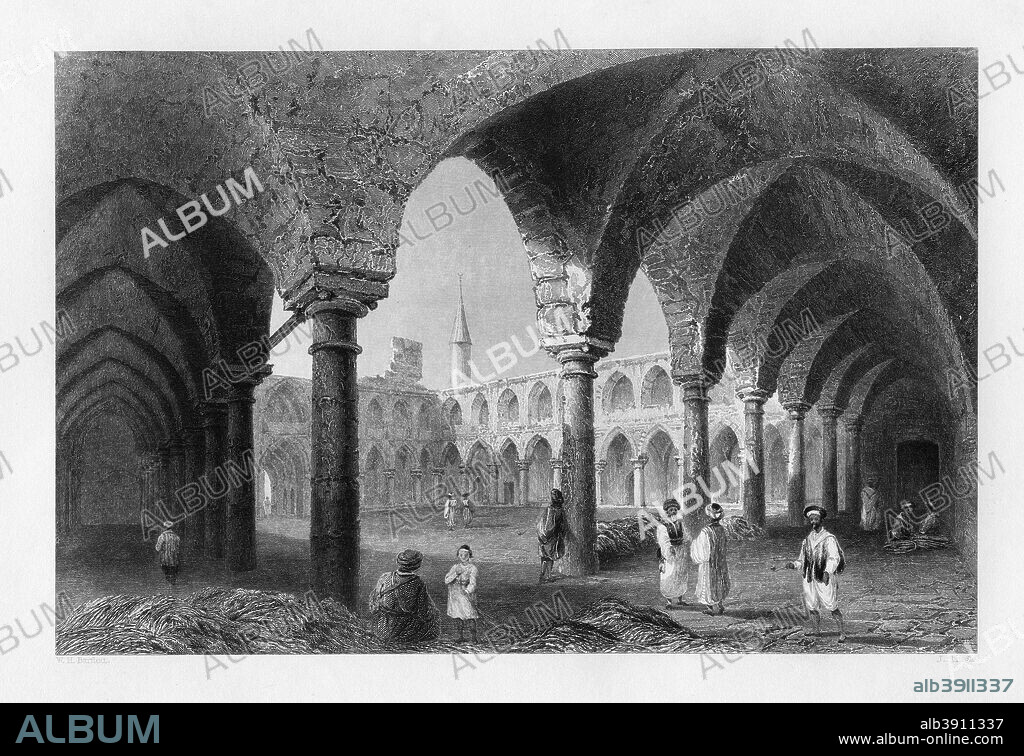 Ancient buildings in St Jean D'Acre (Acre), Israel, 1841. From Syria, the Holy land and Asia Minor, volume III, by John Carne, published by Fisher, Son & Co. (London, 1841).