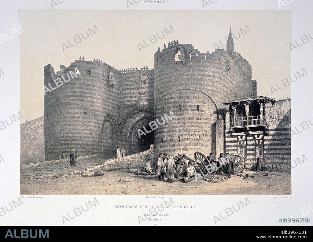 'Main Gate of the City, Bab el-Azab, Cairo', 19th century.