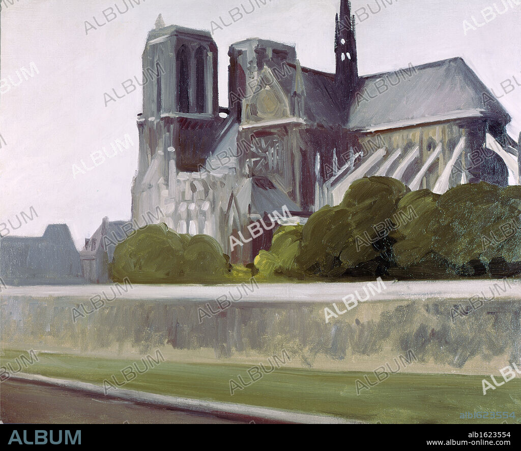 Notre Dame de Paris by Edward Hopper, 1882-1967, USA, New York State, New York City, Whitney Museum of American Art.