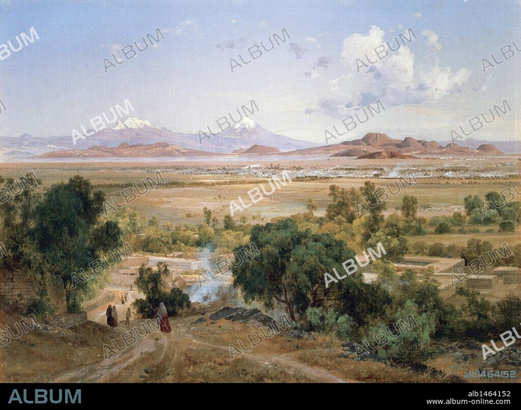 JOSE MARIA VELASCO (1840-1912). Mexican landscape painter. "EL VALLE DE MEXICO" (1875). Národni Muzeum. Prague Czech Republic.