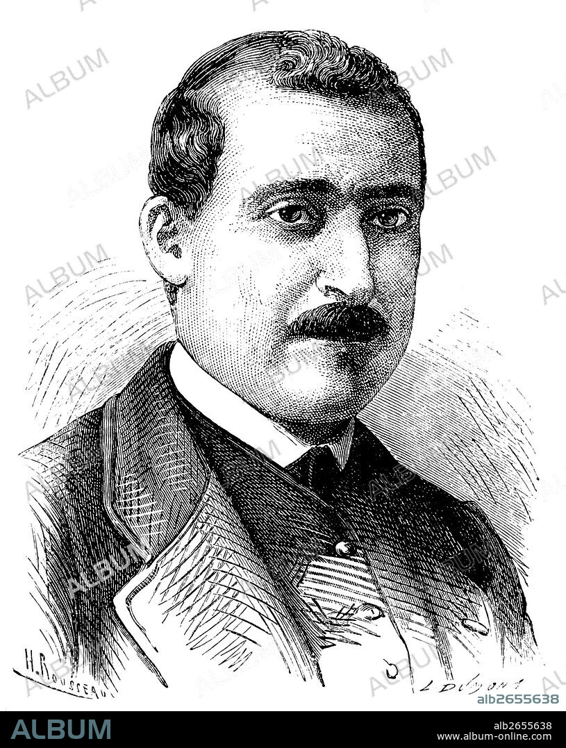 Antoine-Alphonse Chassepot (1833-1905), armero francés, inventor del fusil que lleva su nombre. Grabado de 1873.