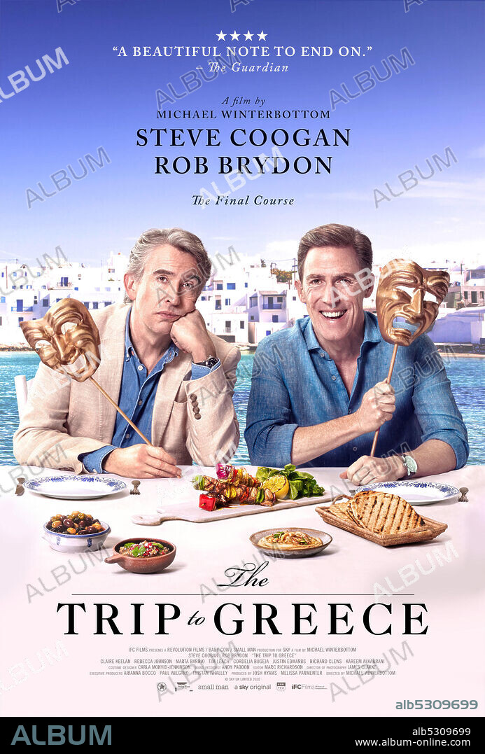 ROB BRYDON y STEVE COOGAN en VIAJE A GRECIA, 2020 (THE TRIP TO GREECE), dirigida por MICHAEL WINTERBOTTOM. Copyright REVOLUTION FILMS.