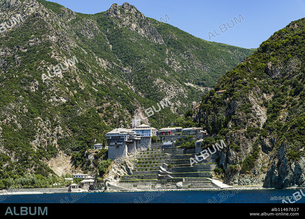 Agiou Pavlou Monastery, UNESCO World Heritage Site, Mount Athos, Central Macedonia, Greece, Europe.