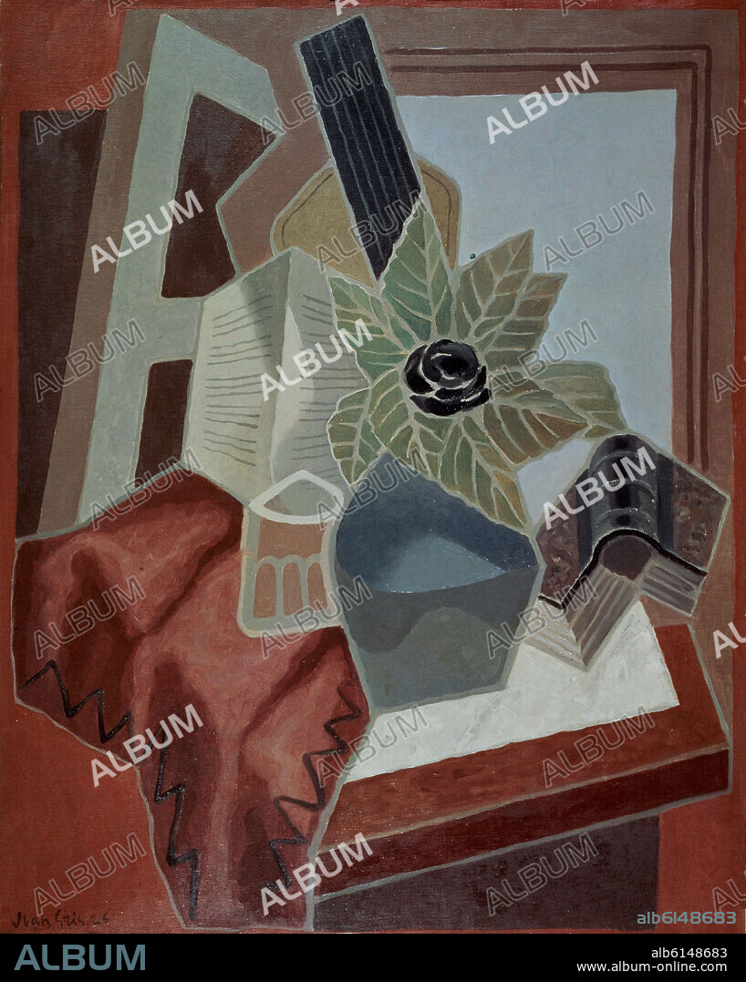 JUAN GRIS. COMPOSICION DE LA ROSA - 1926 - OLEO/LIENZO.