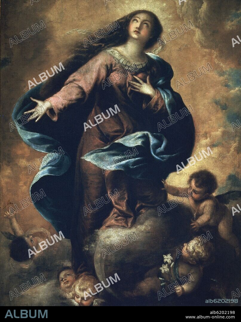 PEDRO ATANASIO BOCANEGRA (1638/1689). INMACULADA CONCEPCION - SIGLO XVII - BARROCO ESPAÑOL.