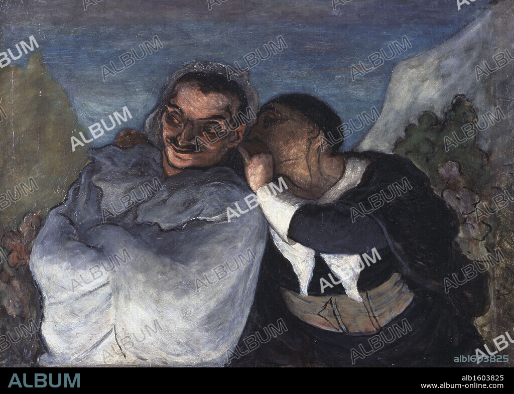 Crispin Et Scapin 1860 Honore Daumier (1808-1879 French) Musee d'Orsay, Paris, France.