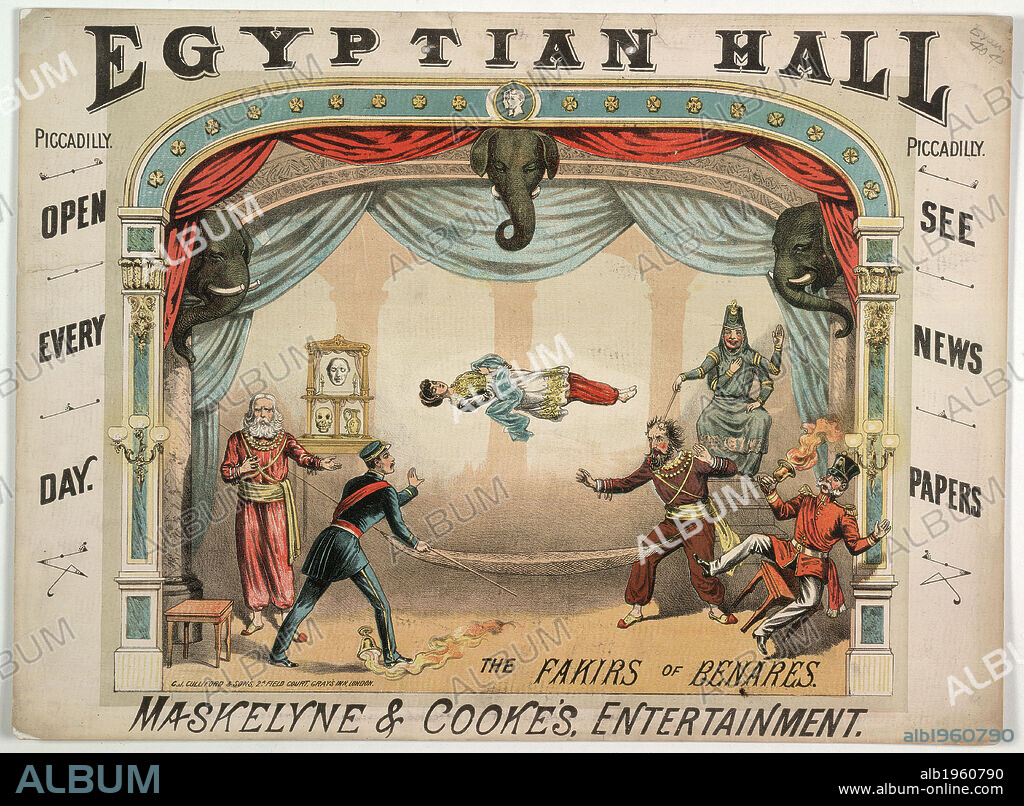 Maskelyne and Cooke's The Fakirs of Benares' at the Egyptian Hall,.