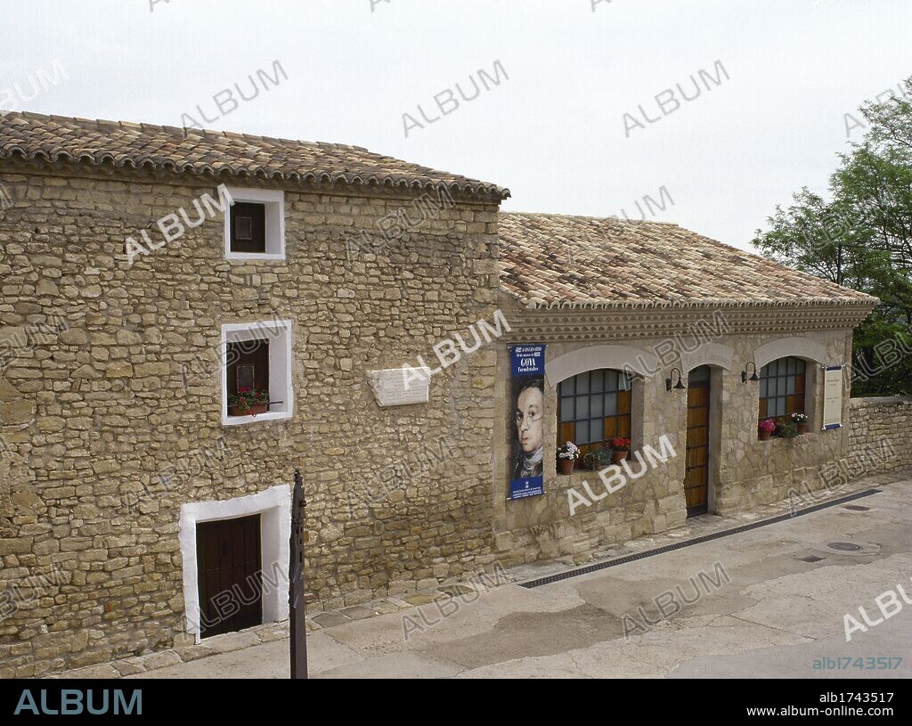 GOYA, Francisco de (Fuendetodos, 1746-Burdeos, 1828). Pintor y grabador español. CASA NATAL DE GOYA EN FUENDETODOS. Provincia de Zaragoza. Aragón. España.