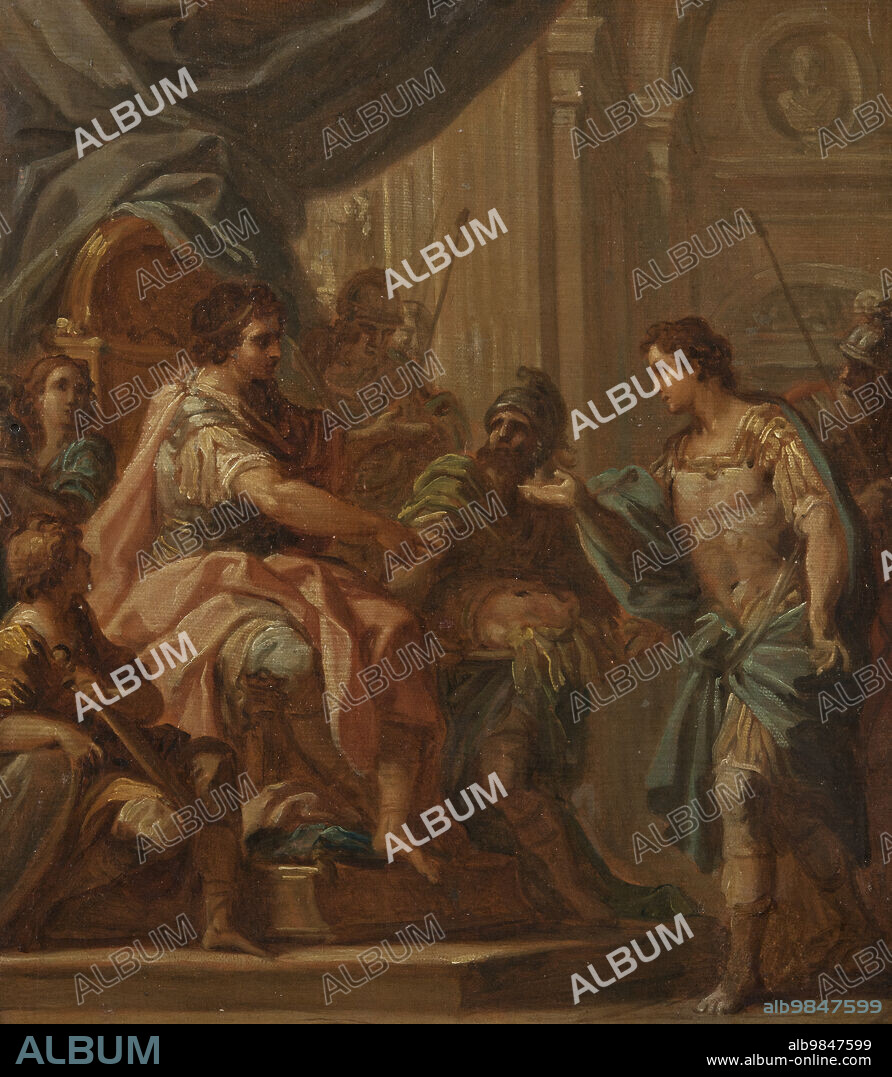 SEBASTIANO CONCA. David and Saul. Study, early-mid 18th century.
