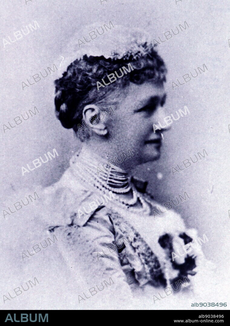 Photograph of Queen Louise of Hesse-Kassel (1817 1898) Queen of Denmark, from 1872, as the wife of King Christian IX of Denmark. Dated 19th Century.