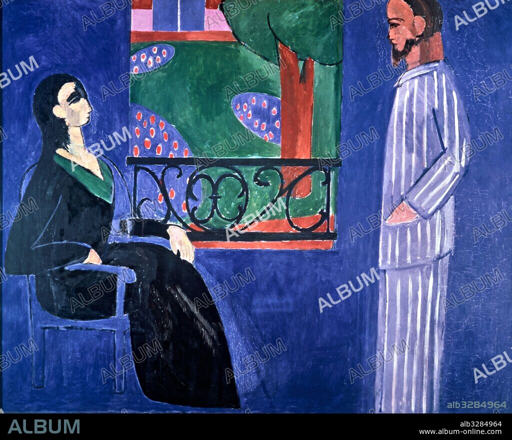 Henri Matisse / 'Conversation', 1908-1912, Oil on canvas, 177 x 217 cm.