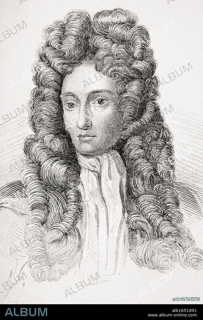 Robert Boyle 1627-1691 Anglo-Irish chemist natural philosopher physicist and inventor From Old England's Worthies by Lord Brougham and others published London circa 1880's.