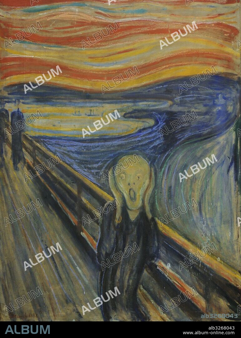 Edvard Munch (1863-1944). Pintor noruego. El Grito, 1893. Museo Nacional de Arte, Arquitectura y Diseño. Oslo. Noruega.