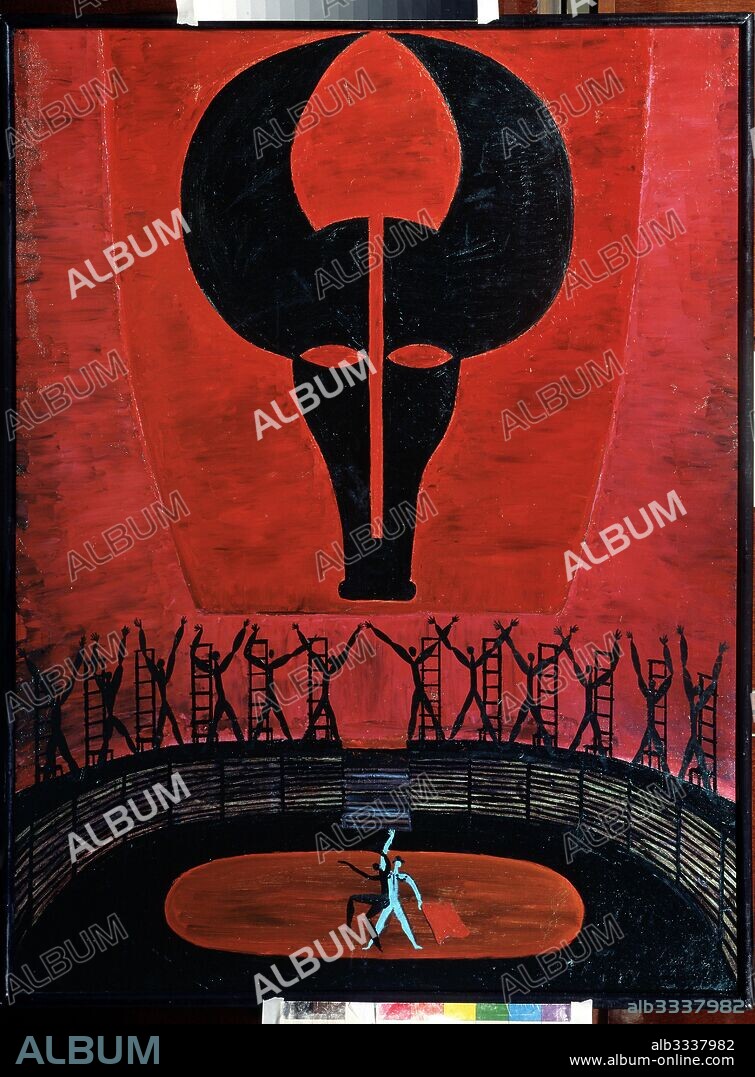 BORIS ASAFOVICH MESSERER. Stage design for the ballet Carmen-Suite by G. Bizet, R. Shchedrin.