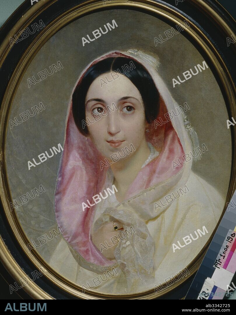 KARL PAVLOVICH BRIULLOV. Portrait of Princess Anna Alexandrovna Bagration (1824-1885).