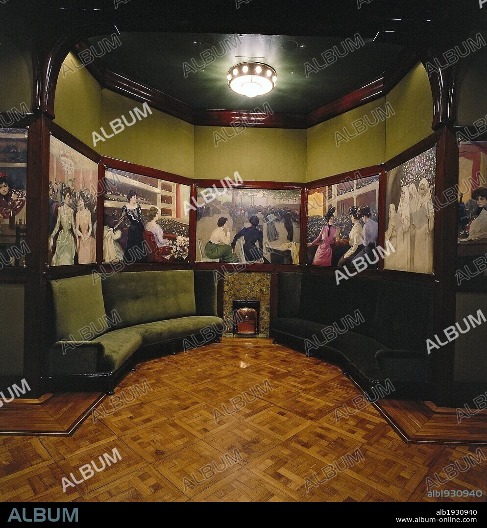 Rotonda del Círculo del Liceo  pintada por Ramón Casas. Colección Círculo del Liceo, Barcelona. España. Modernismo.