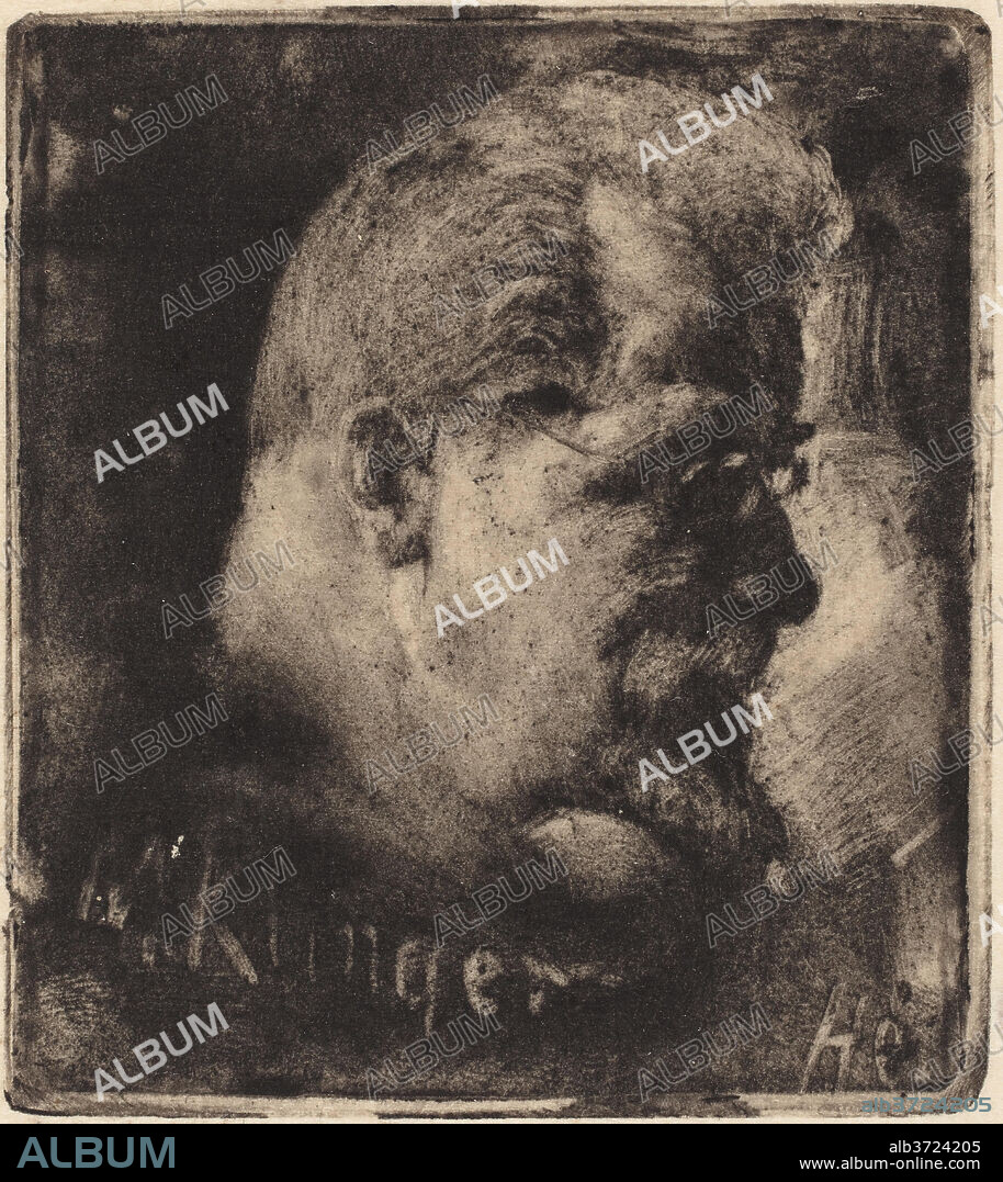 HUBERT VON HERKOMER. Max Klinger. Dated: 1890s. Dimensions: plate: 8 x 7.1 cm (3 1/8 x 2 13/16 in.)  sheet: 18.9 x 15.6 cm (7 7/16 x 6 1/8 in.). Medium: herkomertype in black on wove paper.