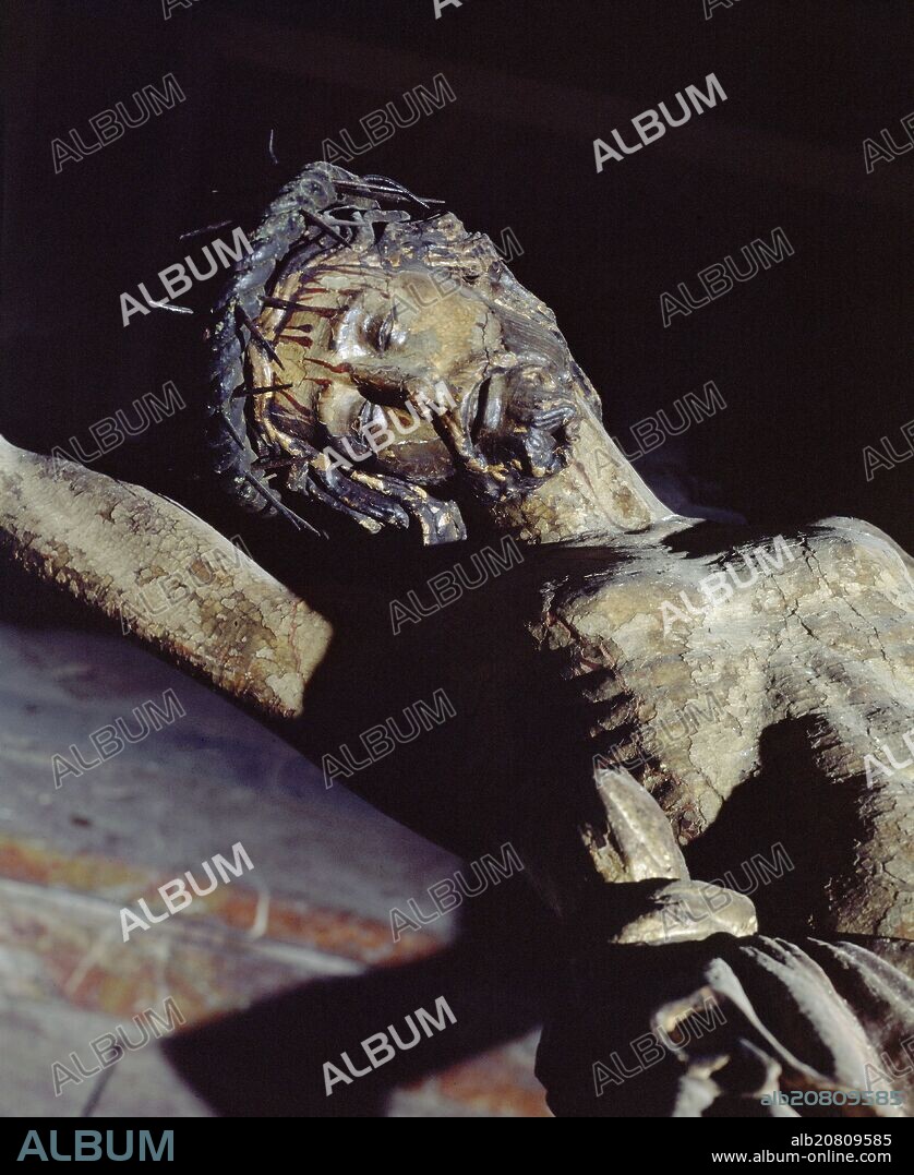 CRISTO DEL MILLON (RETABLO MAYOR) - SIGLO XIV - REMATE DEL RETABLO MAYOR DE LA CATEDRAL DE SEVILLA.