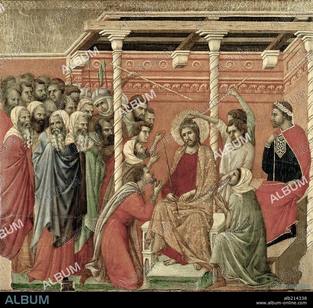 Duccio di Buoninsegna / 'Maestà - Pasión: Coronación de espinas', 1308-1311, Temple y oro sobre madera, 50 x 53,5 cm.