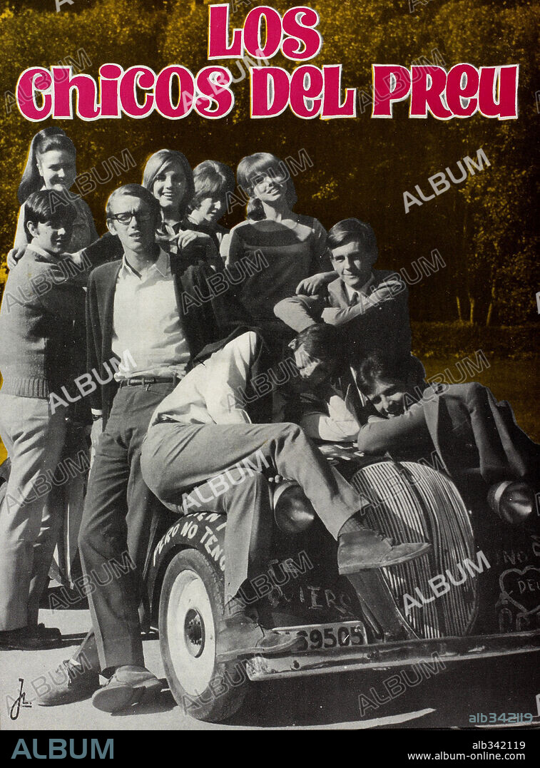 Poster de LOS CHICOS DEL PREU, 1967, dirigida por PEDRO LAZAGA. Copyright PEDRO MASO P.C.