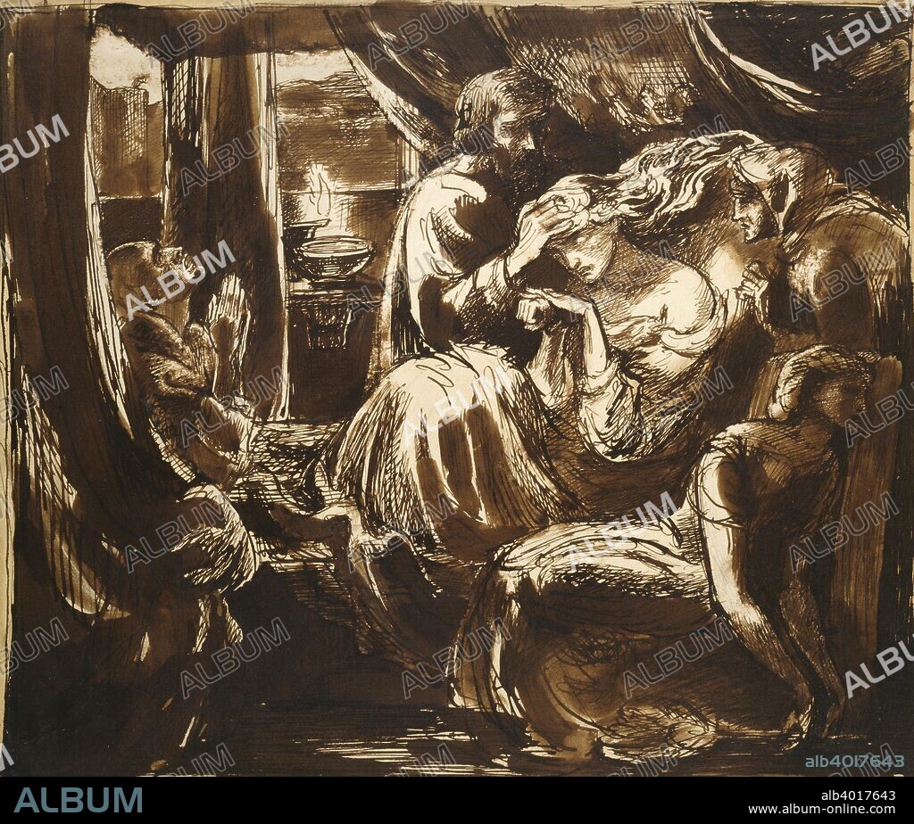The Death of Lady Macbeth, c1875. Dimensions: height x width: sheet 30.7 x 35.8 cm.