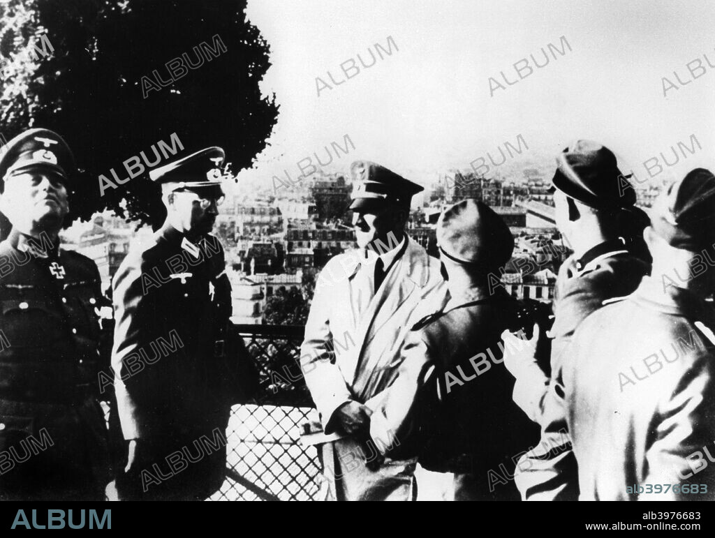 Adolf Hitler visiting the occupied city of Paris, 1940. The two officers to the left of the Nazi leader are Colonel-General (later Field Marshal) Wilhelm Keitel and Colonel Hans Speidel. Speidel would later be involved in the plot to assassinate Hitler in July 1944. He survived the reprisals after the plot (the only one of the inner circle to do so) and became a senior general in NATO after the war.